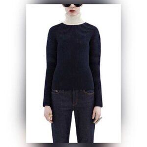 Acne Studios 2015 Bryn Clean Navy Wool Turtleneck Sweater